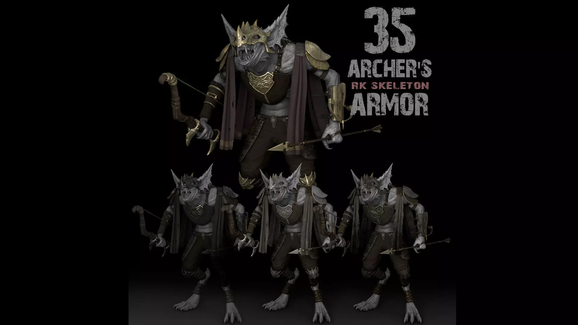 35 Archer Armor Low-poly 3D model_0