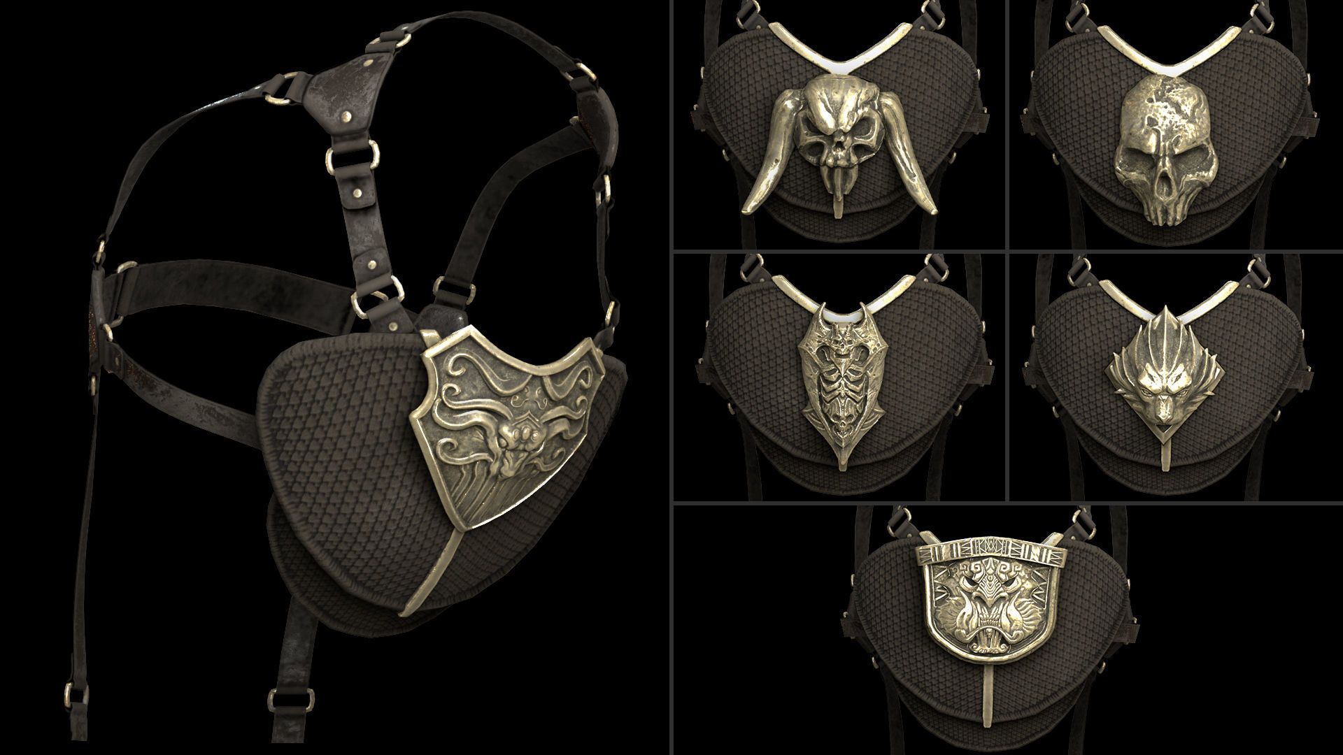 35 Archer Armor Low-poly 3D model_11