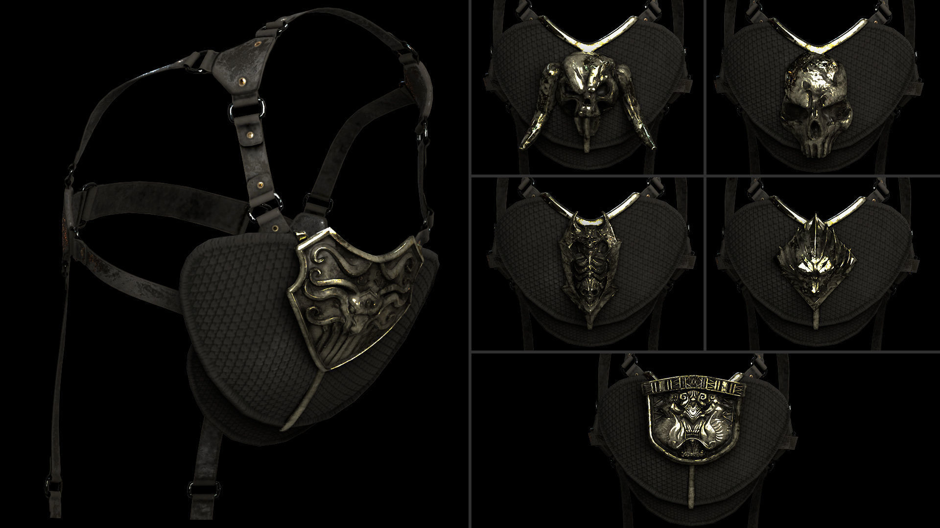 35 Archer Armor Low-poly 3D model_10