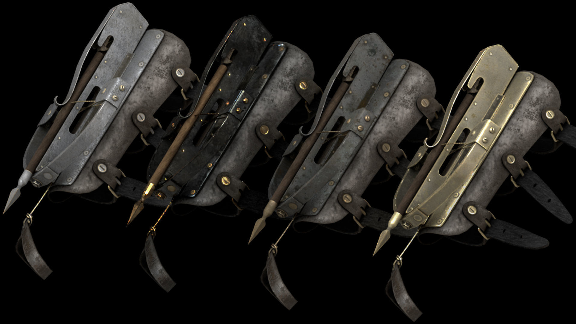 35 Archer Armor Low-poly 3D model_9