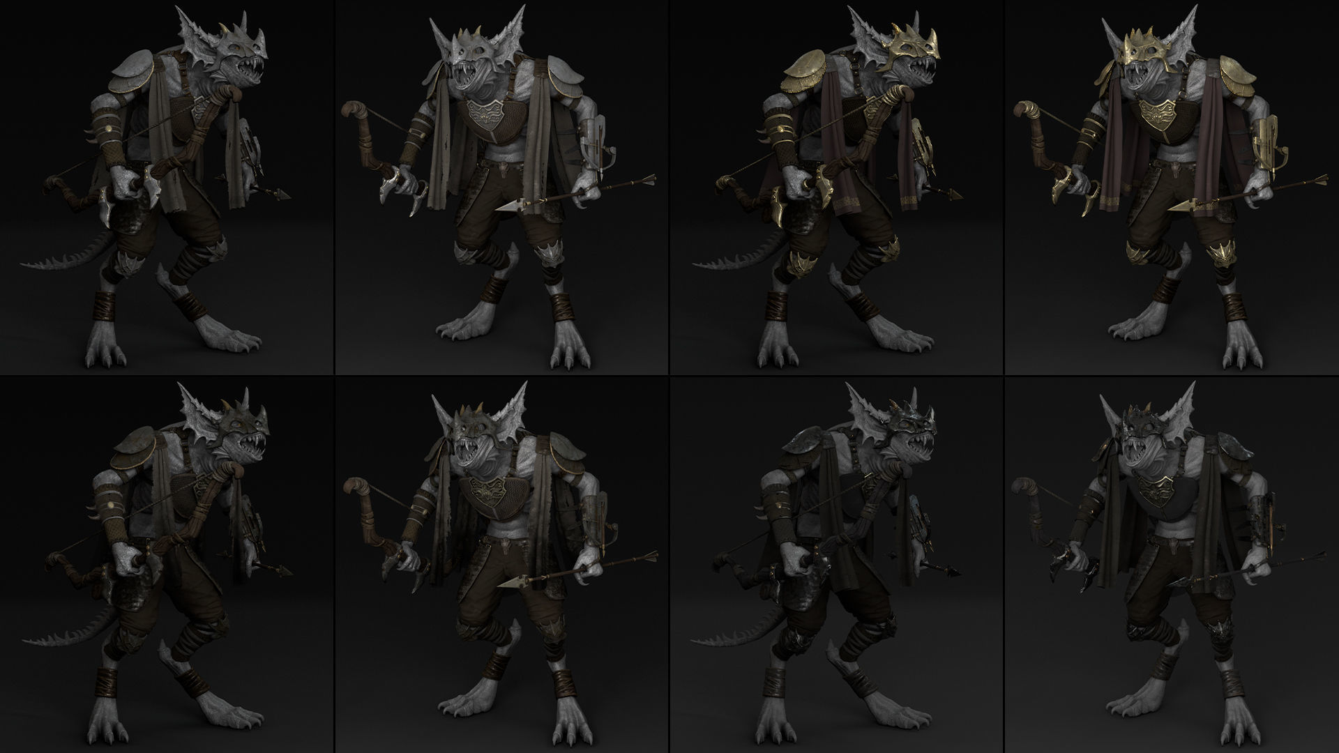 35 Archer Armor Low-poly 3D model_25