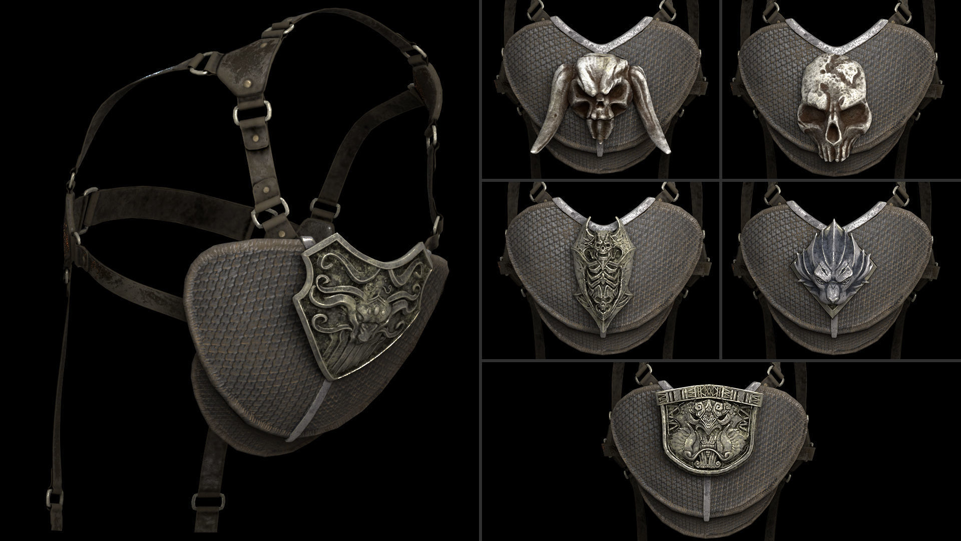 35 Archer Armor Low-poly 3D model_7