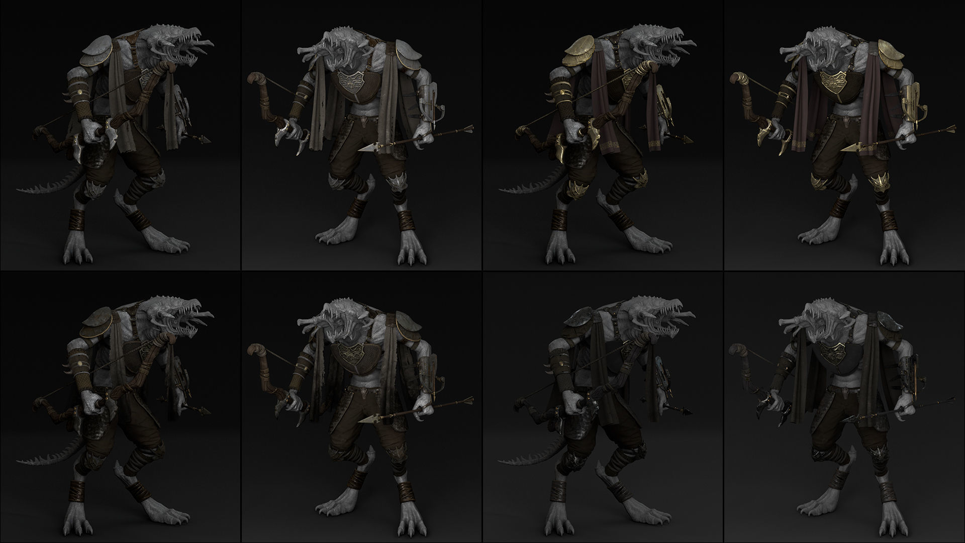 35 Archer Armor Low-poly 3D model_27