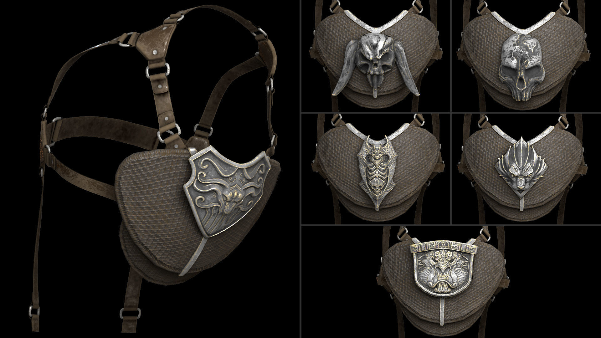 35 Archer Armor Low-poly 3D model_13