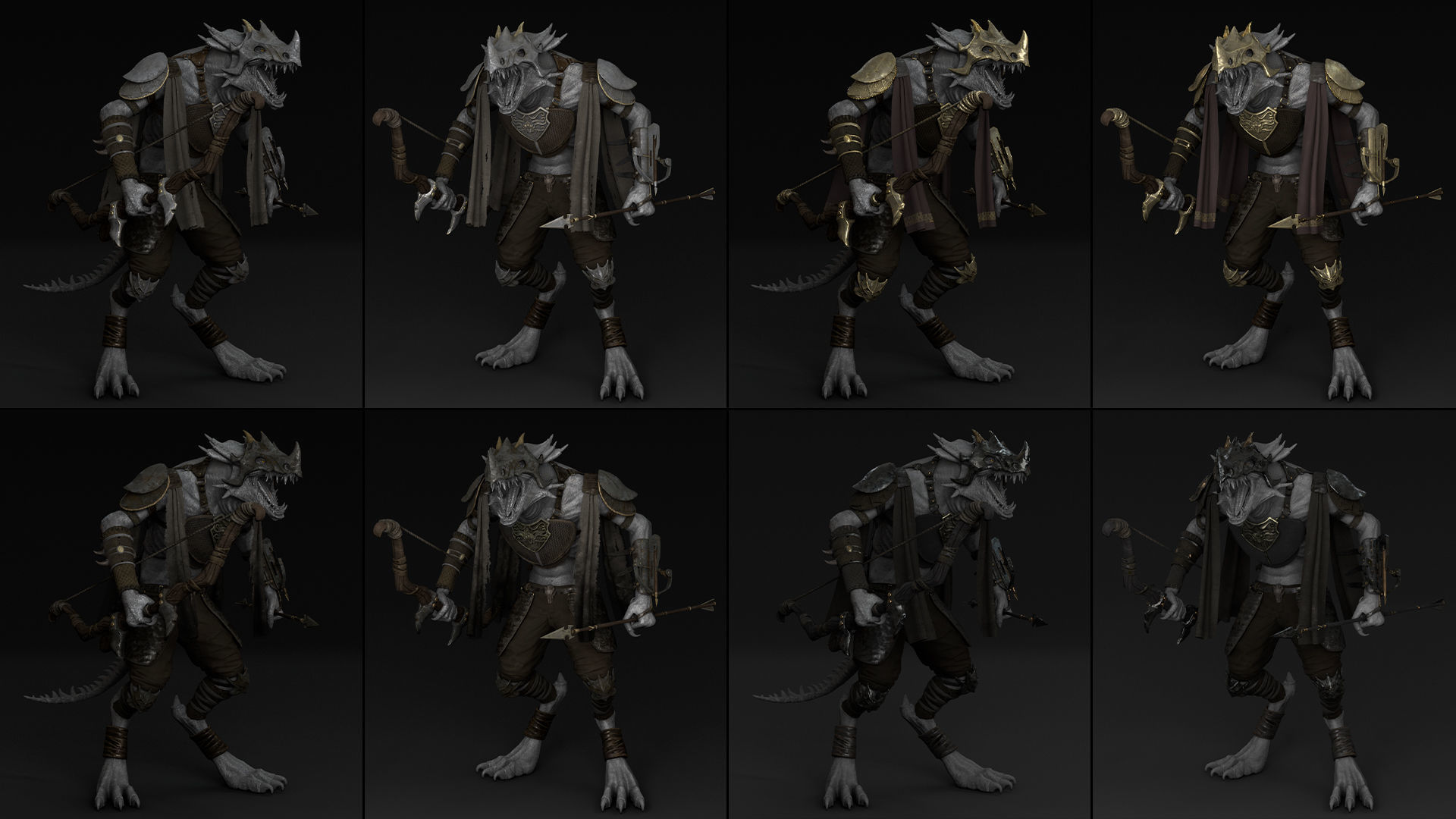 35 Archer Armor Low-poly 3D model_26