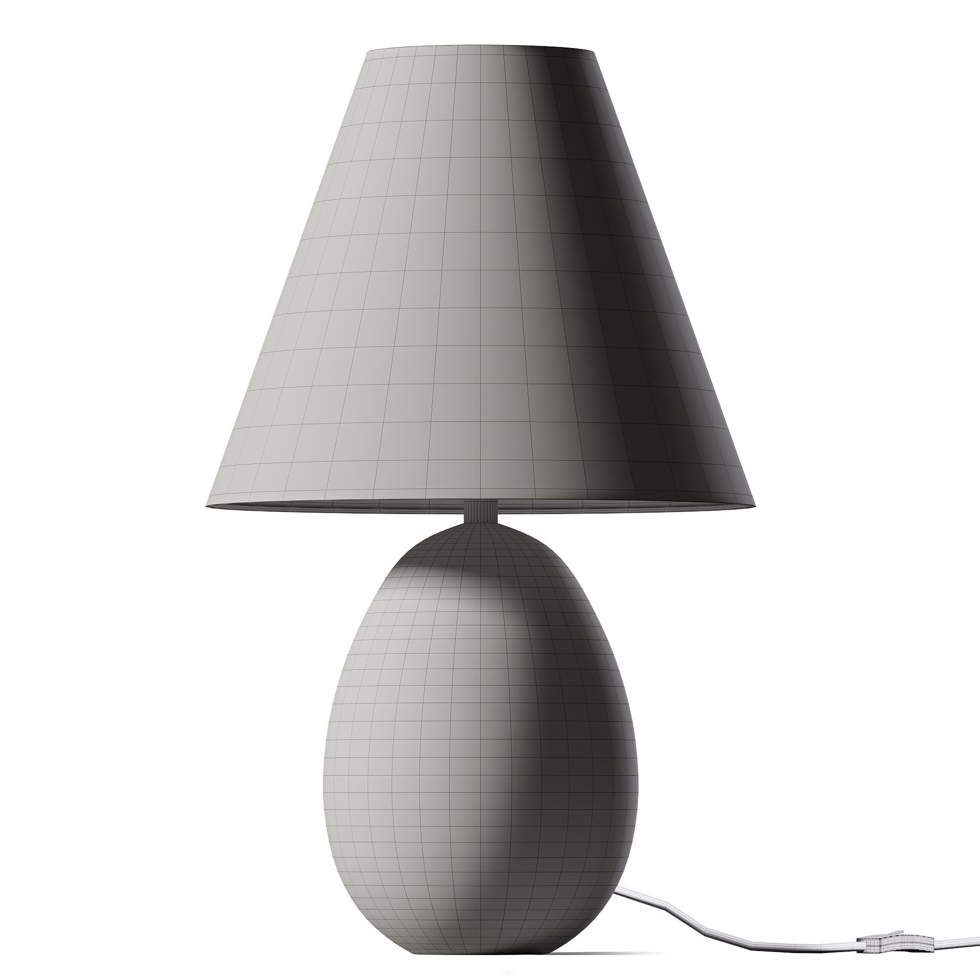 Droplet Alabaster Table Lamp 3D model_1