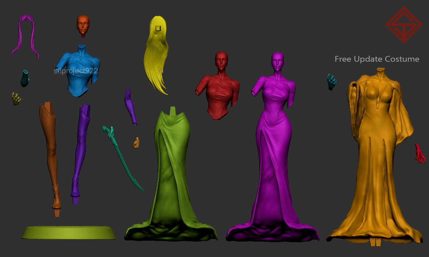 Camilla 3D model 3D printable | CGTrader