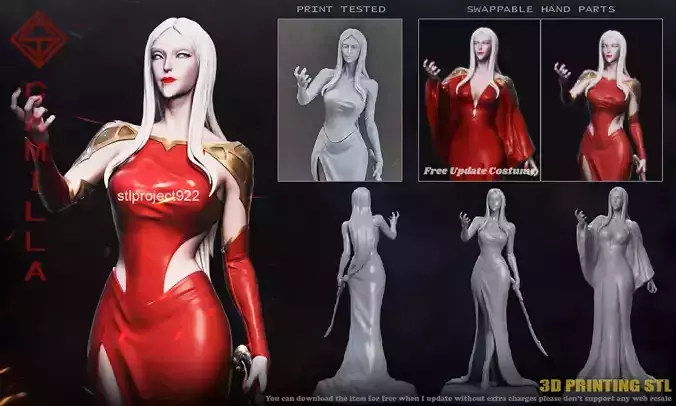 Camilla 3D print model