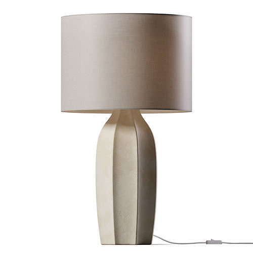 Amaryllis Large White Ceramic Table Lamp 3D model
