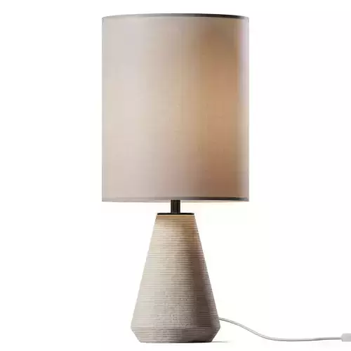 ANGLE LAMP RIBBED CHALK