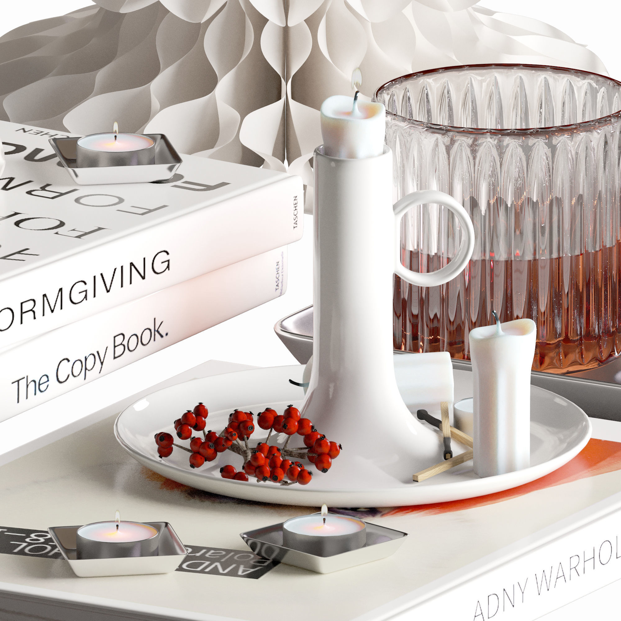 Christmas decorative set 3D model_2