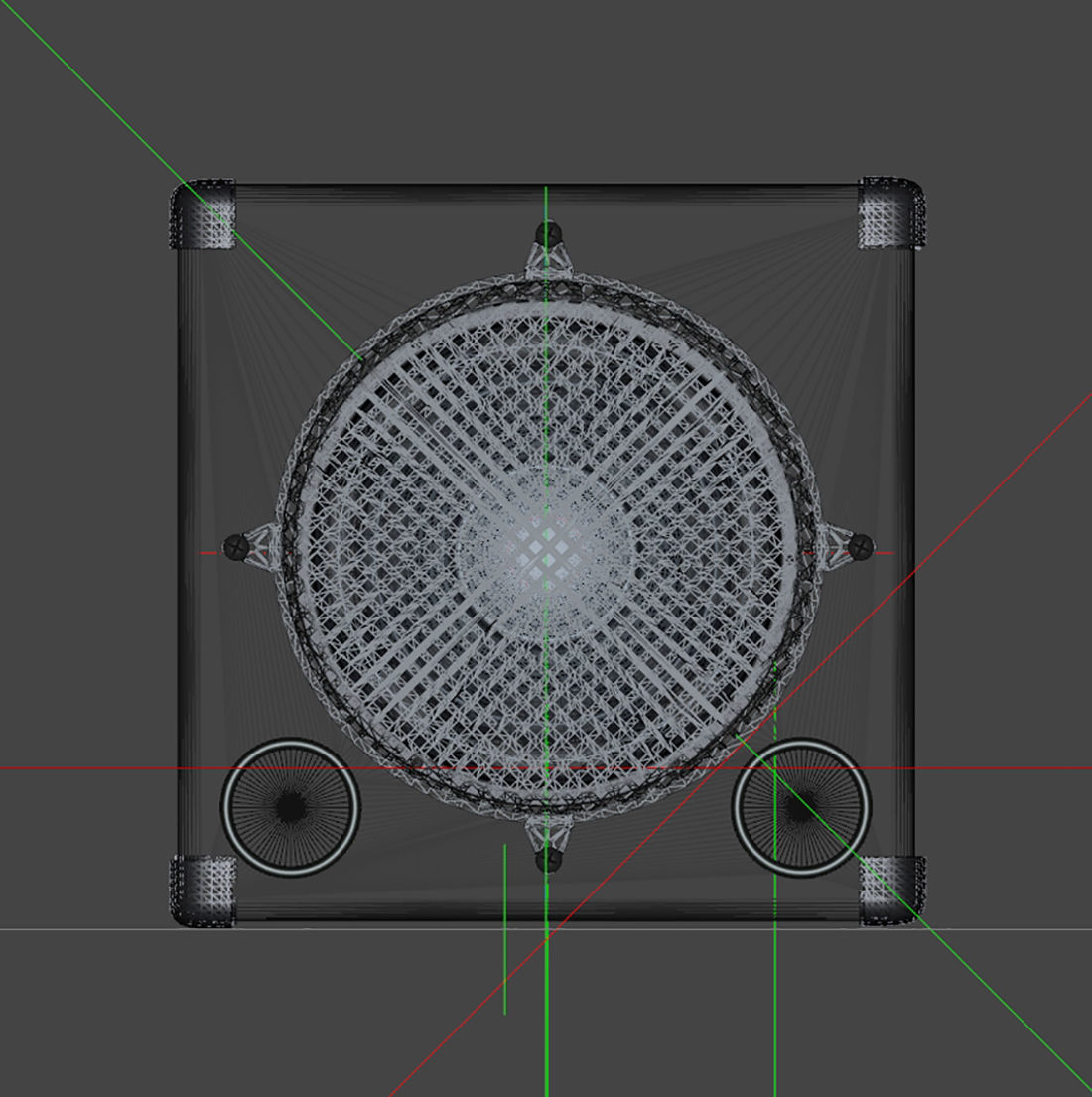 PA Speaker Set and Subwoofer 3D model_8