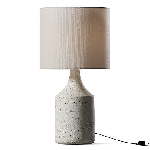 White Terrazo Table Lamp 3D model