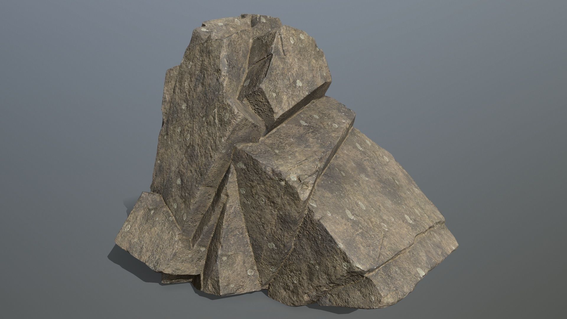 sea rocks Low-poly 3D model_7
