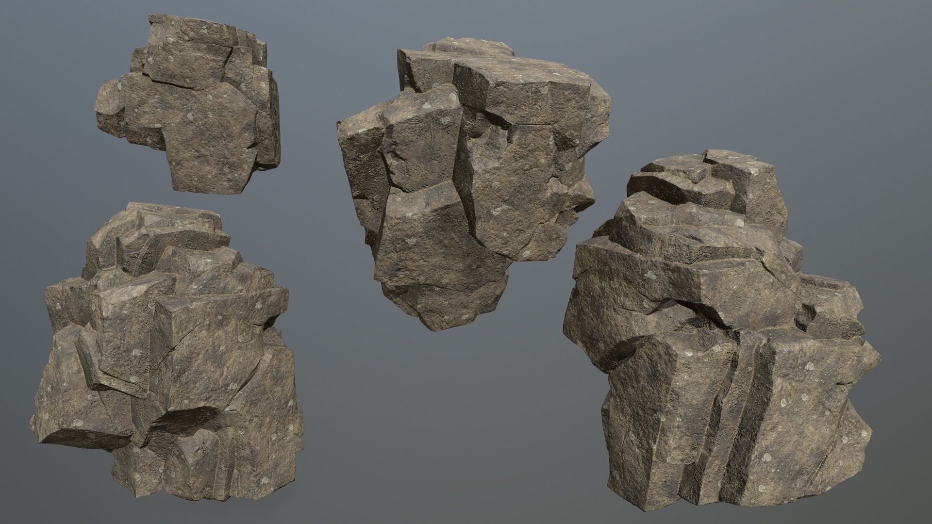 sea rocks Low-poly 3D model_13