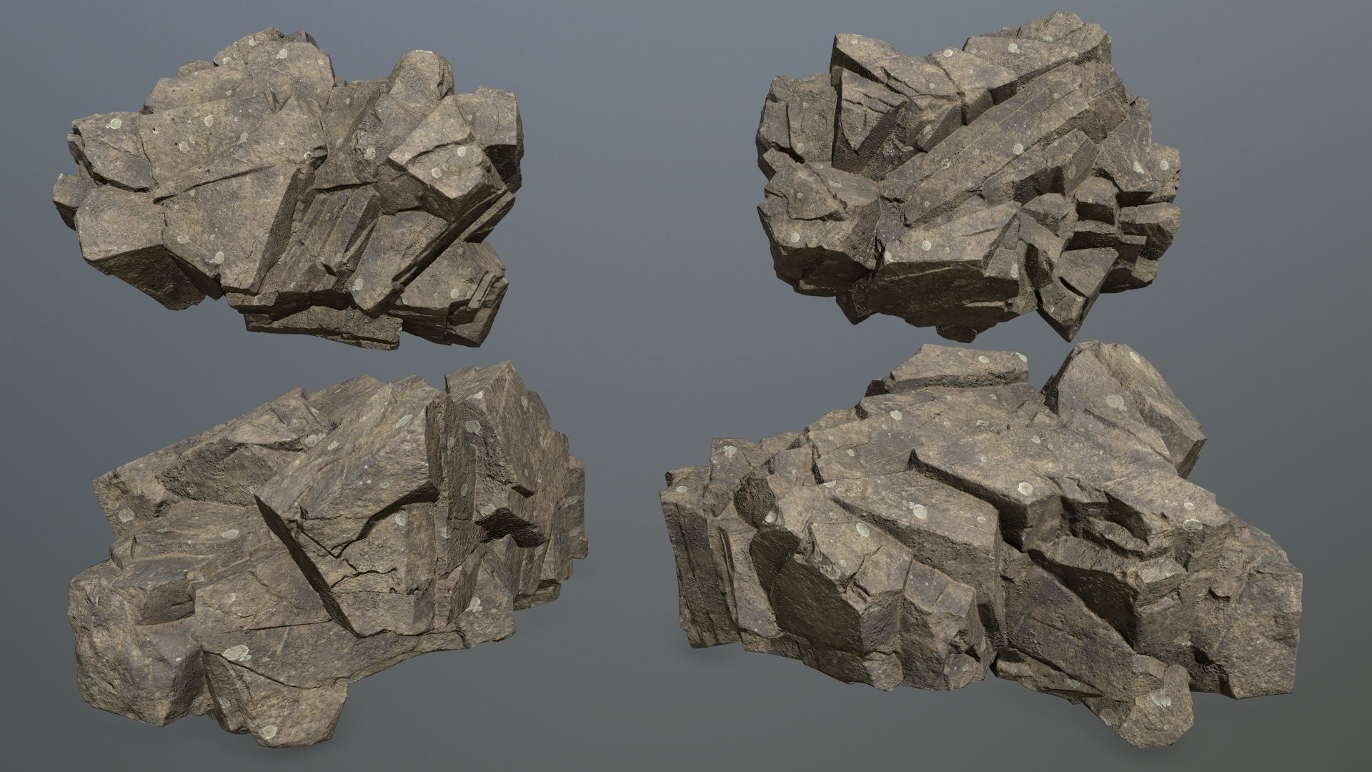 sea rocks Low-poly 3D model_9