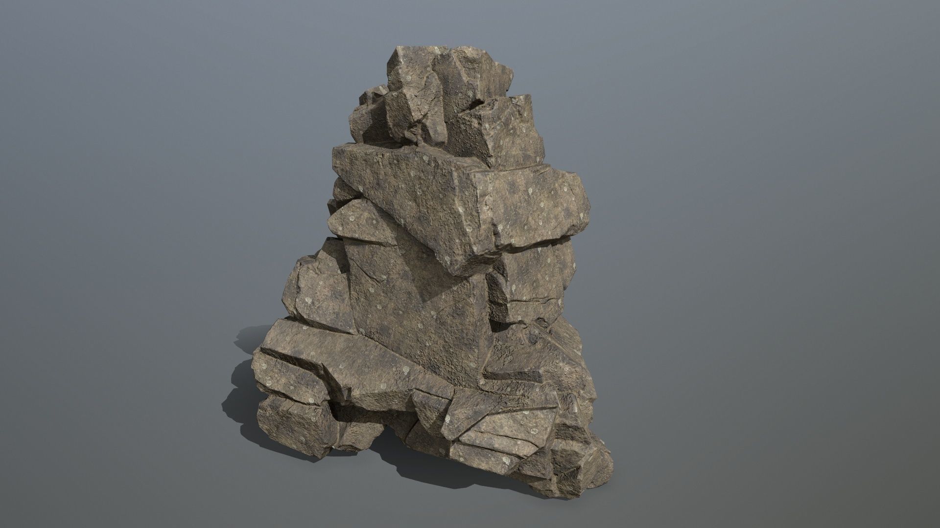 sea rocks Low-poly 3D model_3