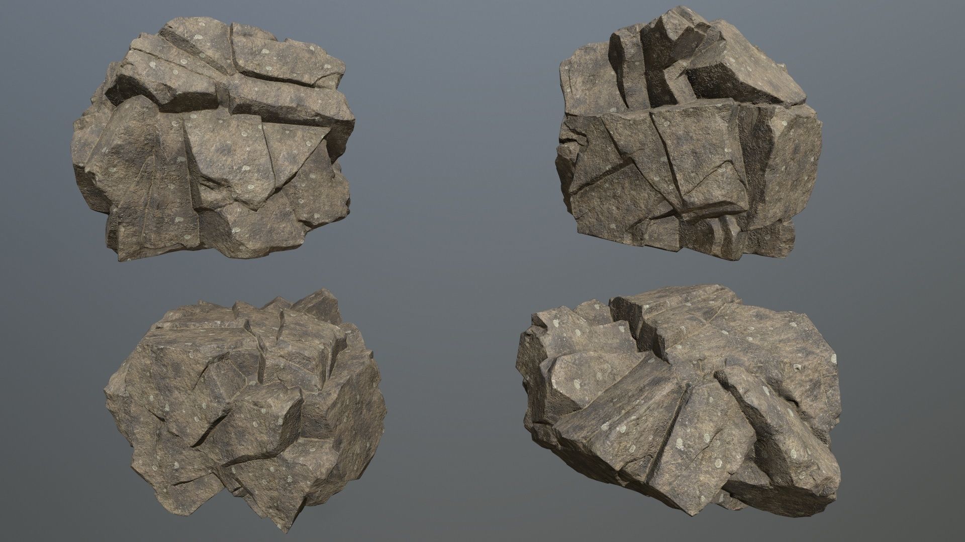 sea rocks Low-poly 3D model_12