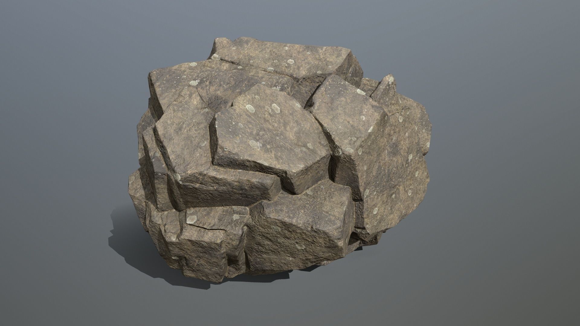 sea rocks Low-poly 3D model_4
