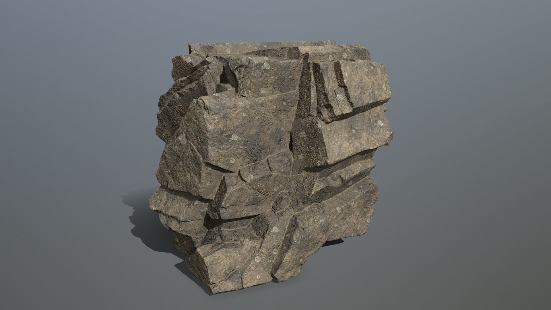 sea rocks Low-poly 3D model_1