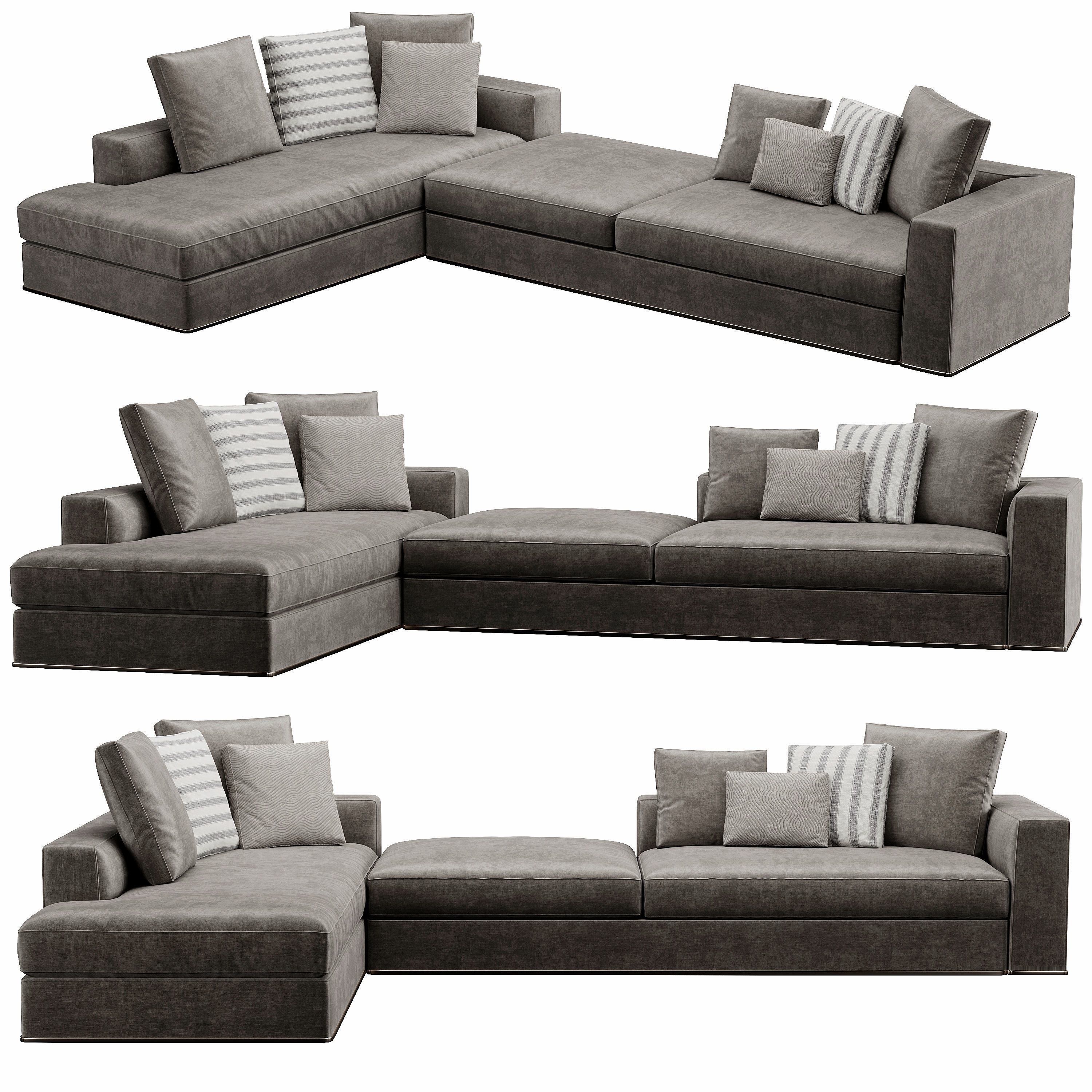 Powell Sofa 3D model_1