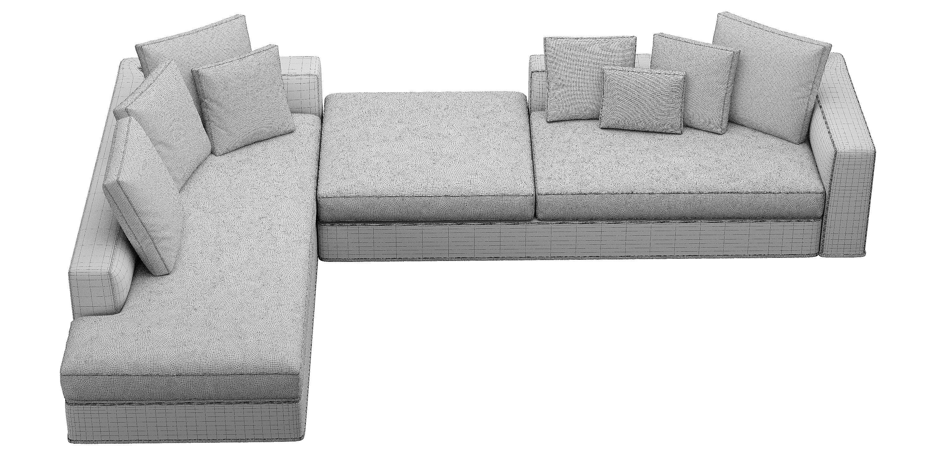 Powell Sofa 3D model_10