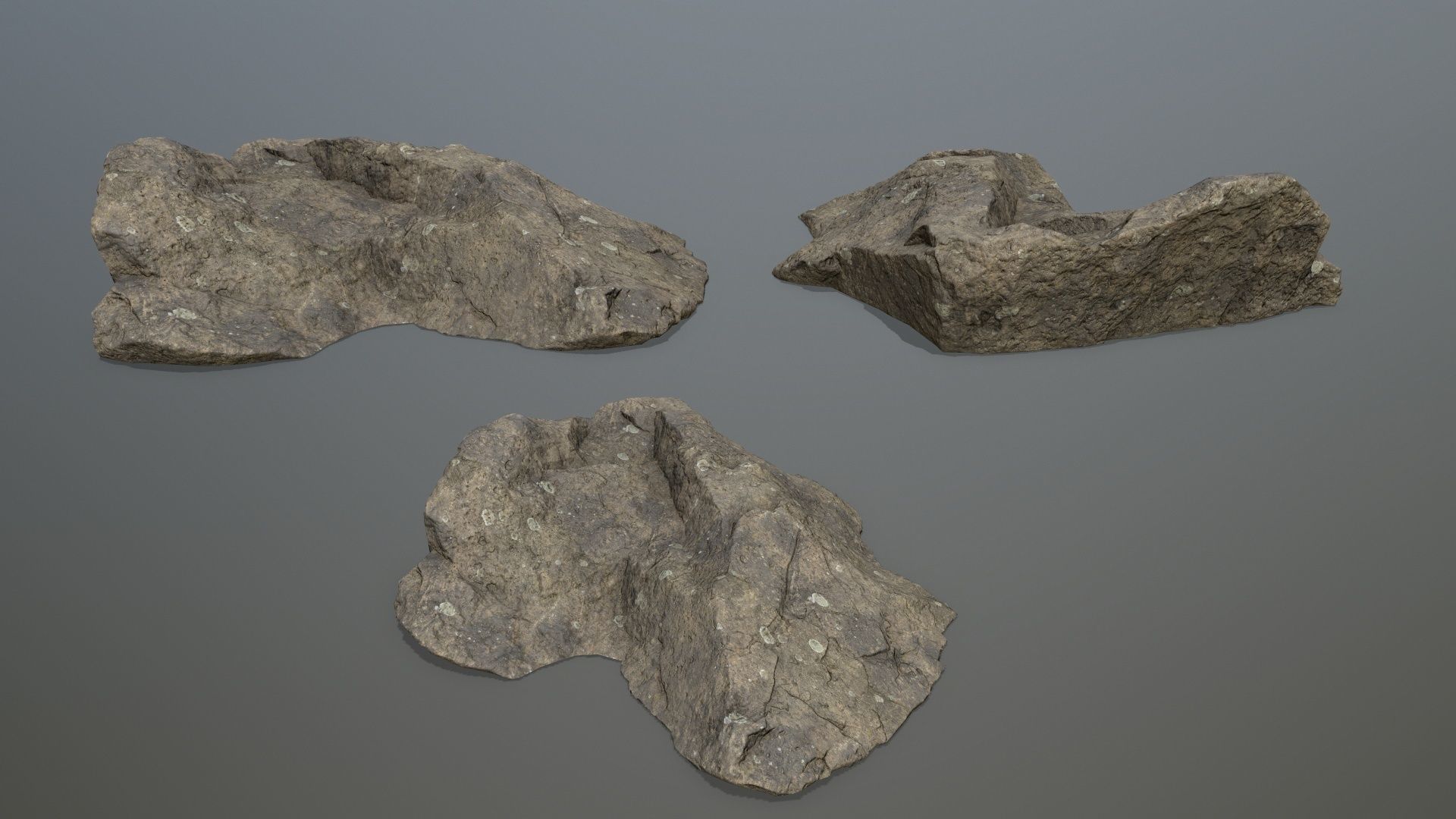 sea rocks Low-poly 3D model_18