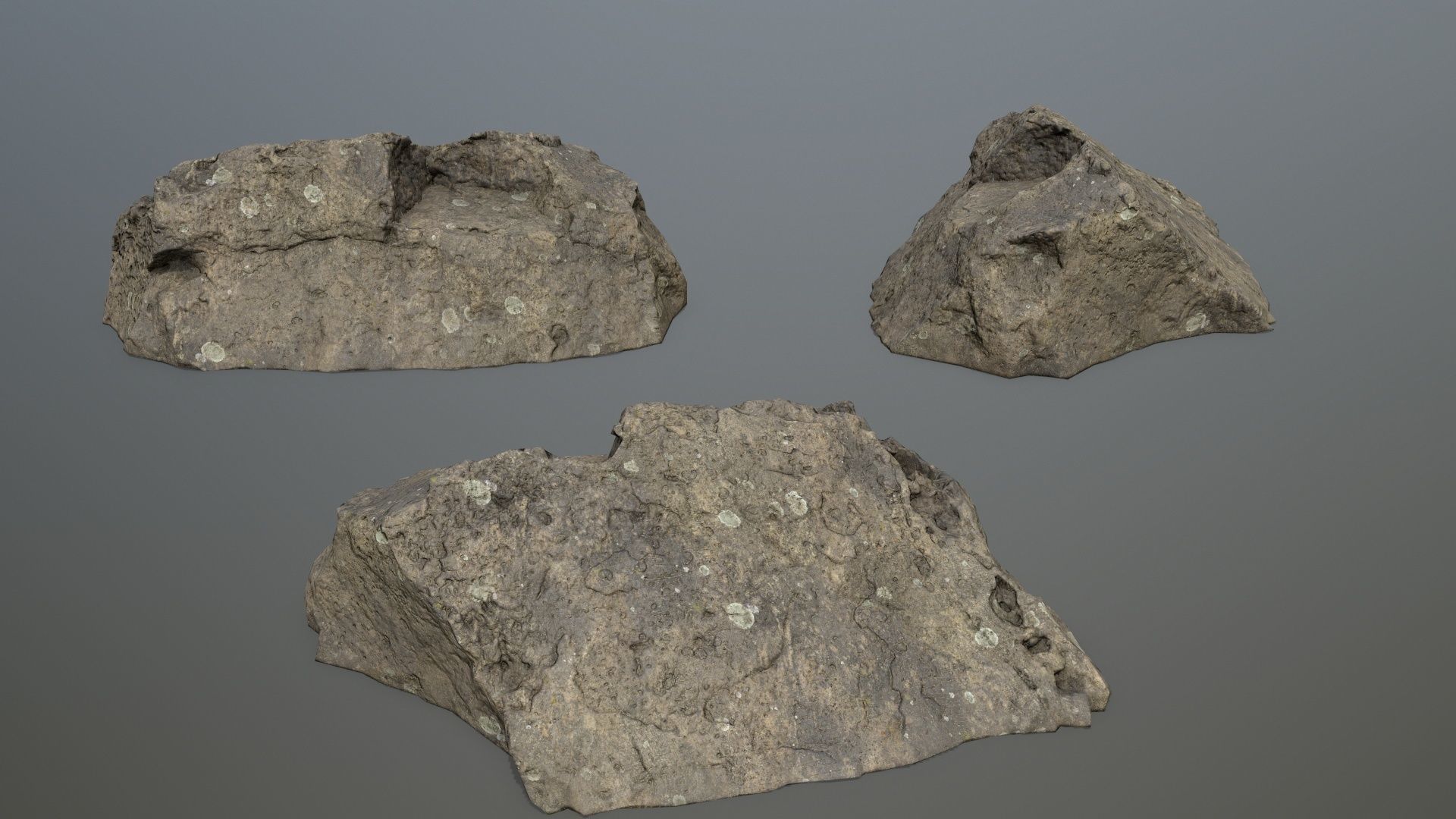sea rocks Low-poly 3D model_13