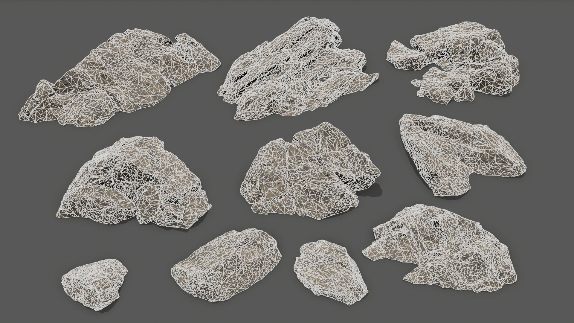 sea rocks Low-poly 3D model_21