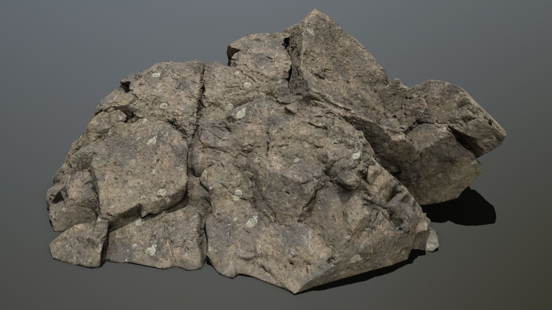 sea rocks Low-poly 3D model_4