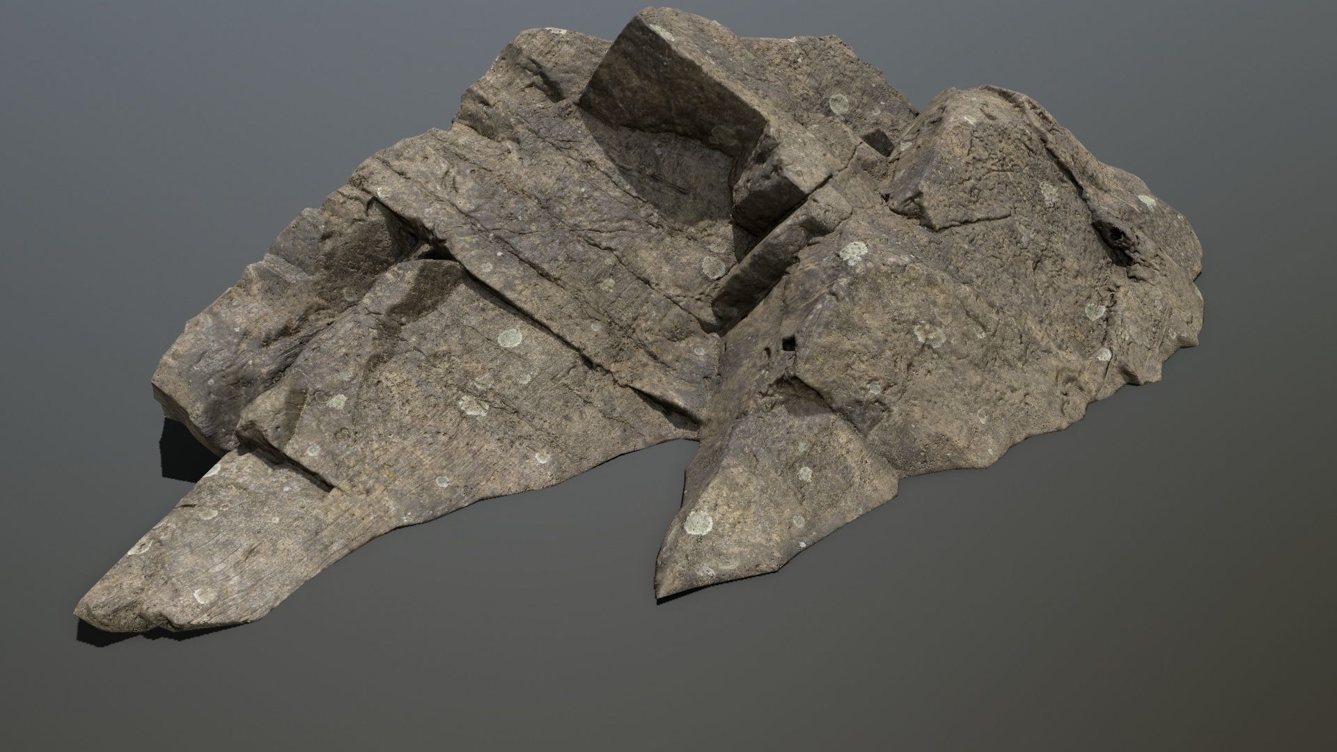 sea rocks Low-poly 3D model_3