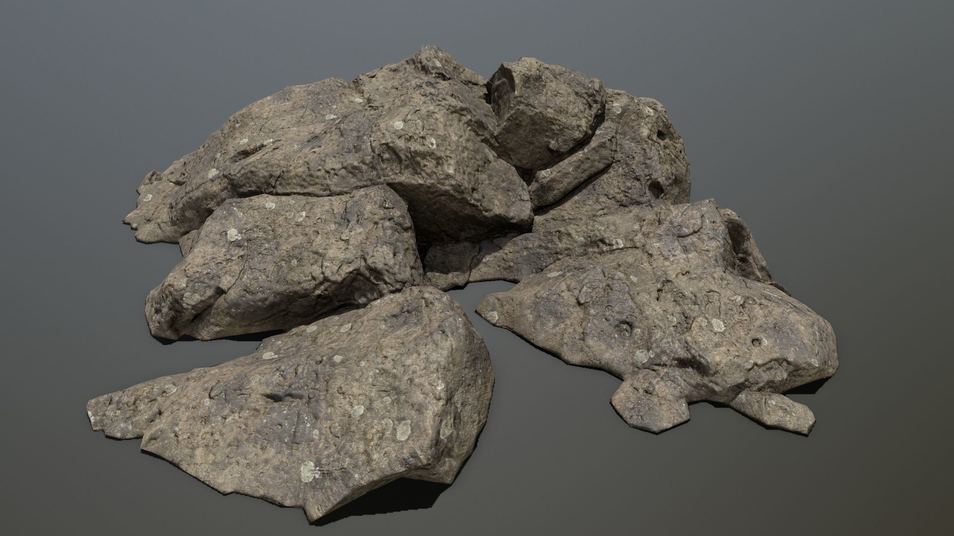 sea rocks Low-poly 3D model_10