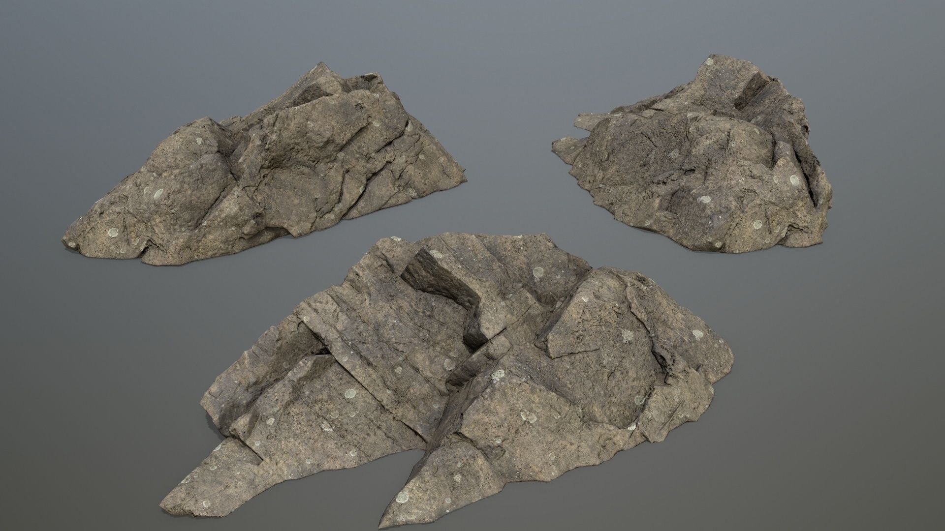 sea rocks Low-poly 3D model_16