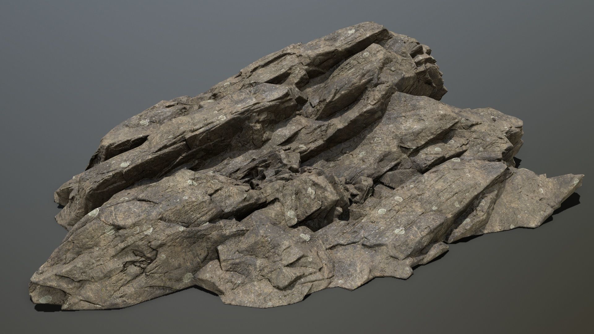 sea rocks Low-poly 3D model_1