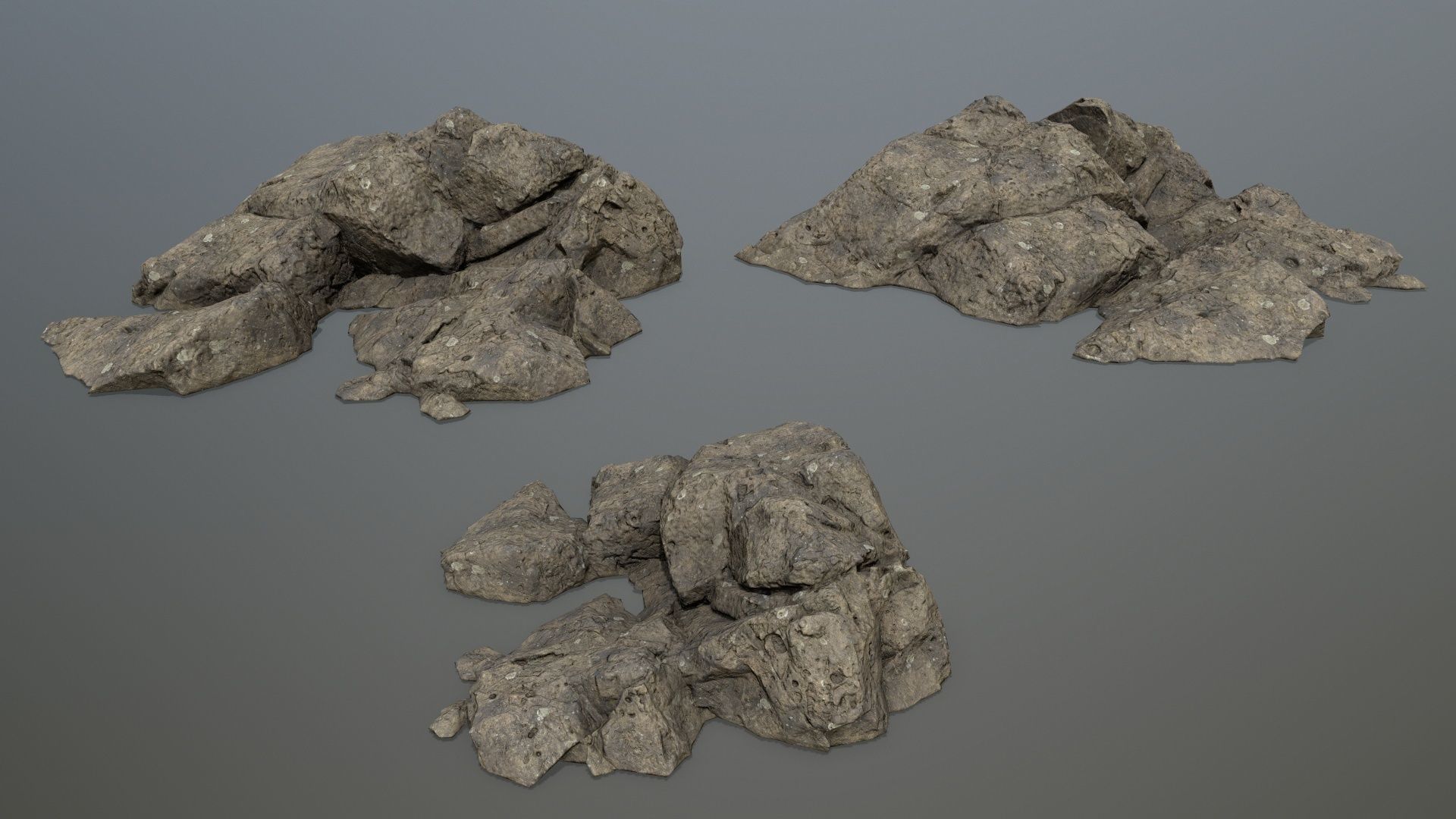 sea rocks Low-poly 3D model_19