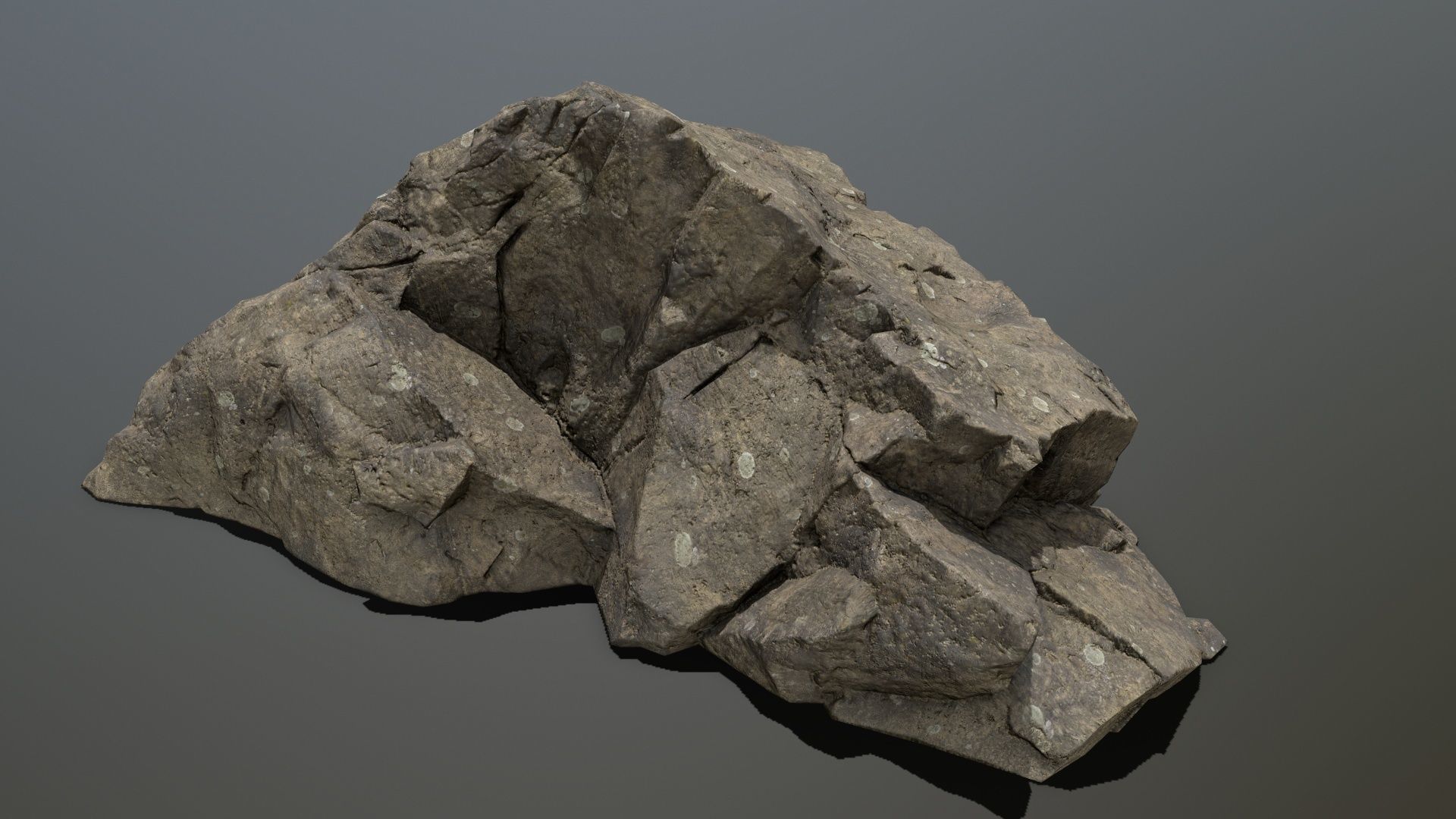 sea rocks Low-poly 3D model_2
