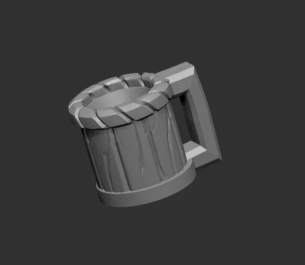 Simple wooden cup Free 3D model
