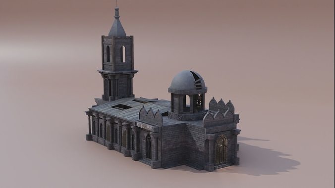 PUBG I Church Low-poly 3D model