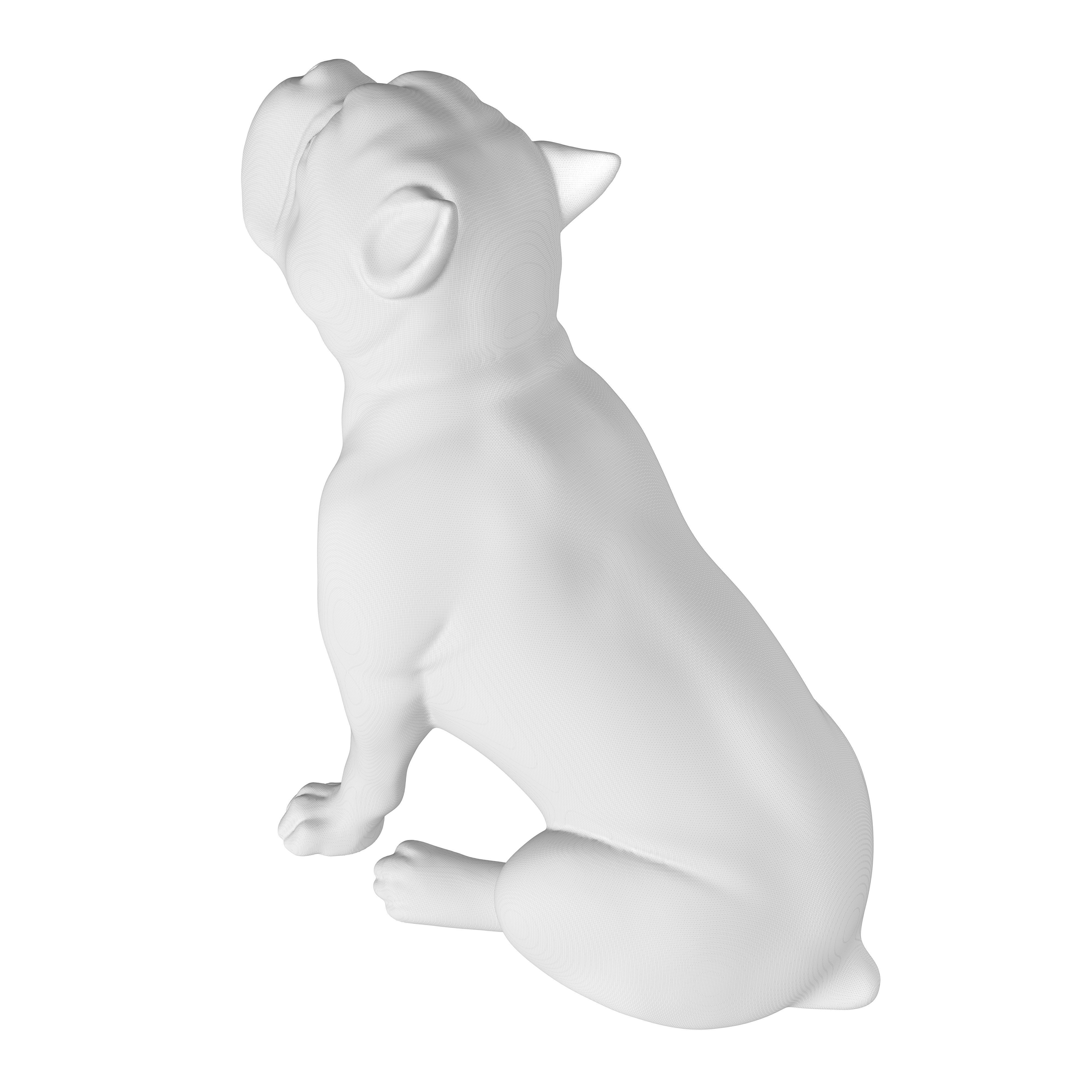 Cyan Glass Bulldog Sculpture 3D print model_9