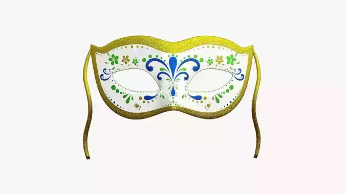 Carnival Mask C03 Brazilian - Costume Character Design Low-poly 3D model