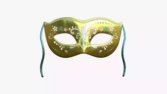 Carnival Mask C05 Golden - Costume Character Design Low-poly 3D model