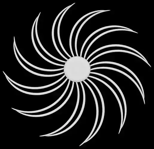 Snowflake spiral 3D print model