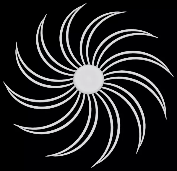 Snowflake spiral 3D print model