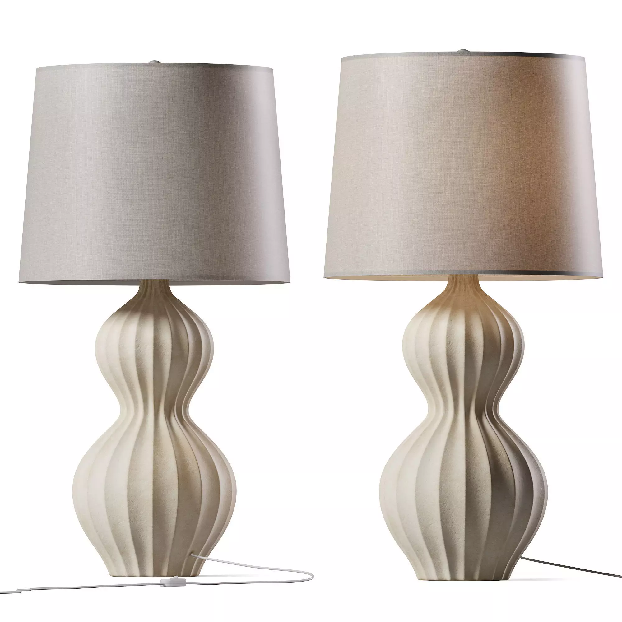 Nordic Shaded Table lamp 3D model_0