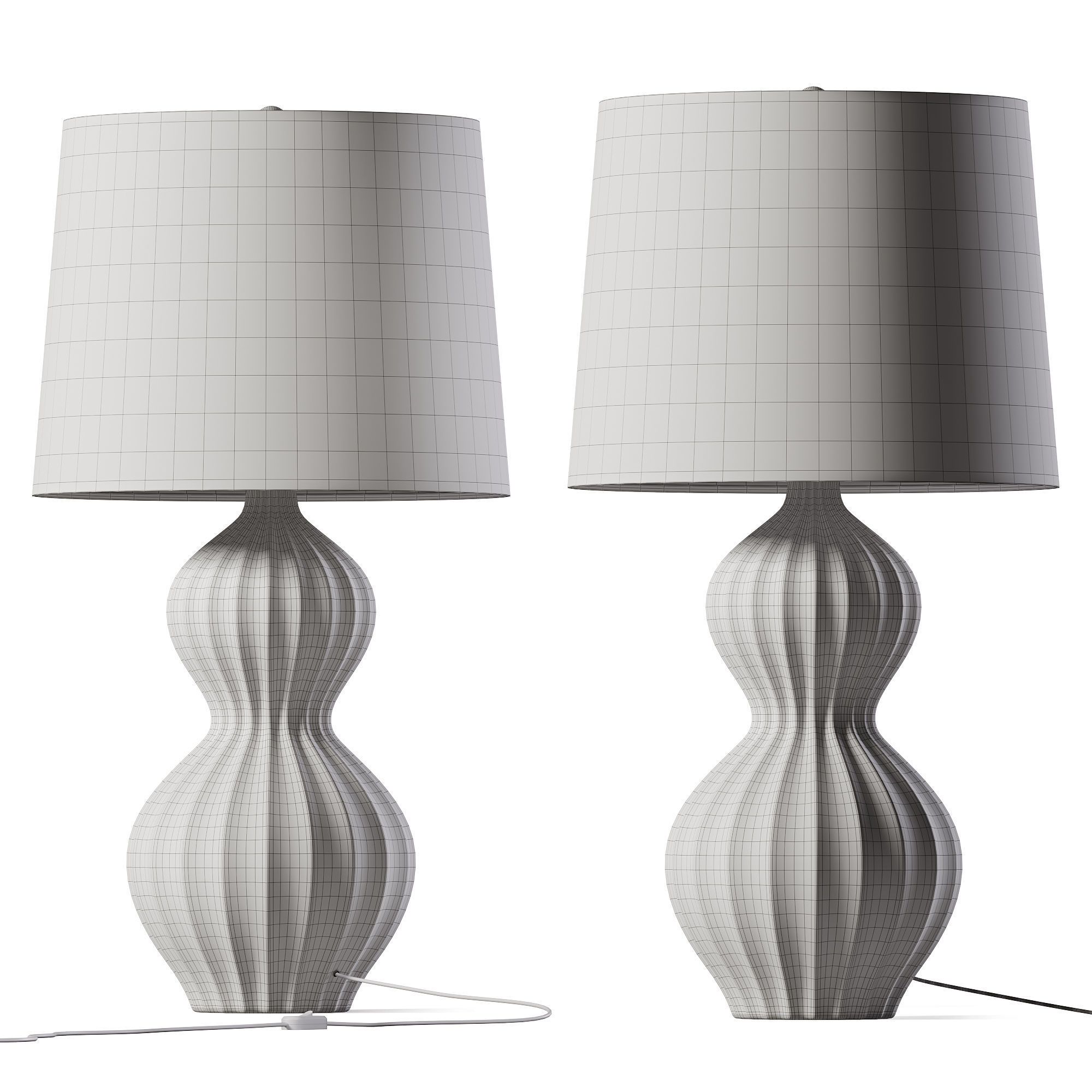 Nordic Shaded Table lamp 3D model_1