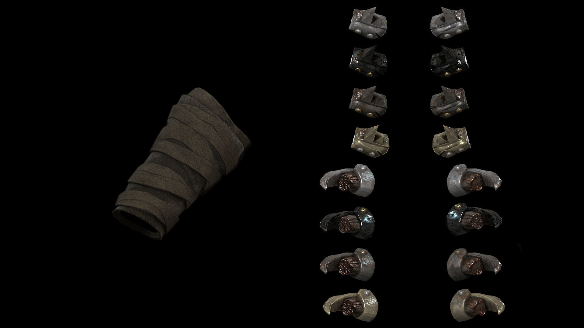 45 Barbarian Armor Low-poly 3D model_11