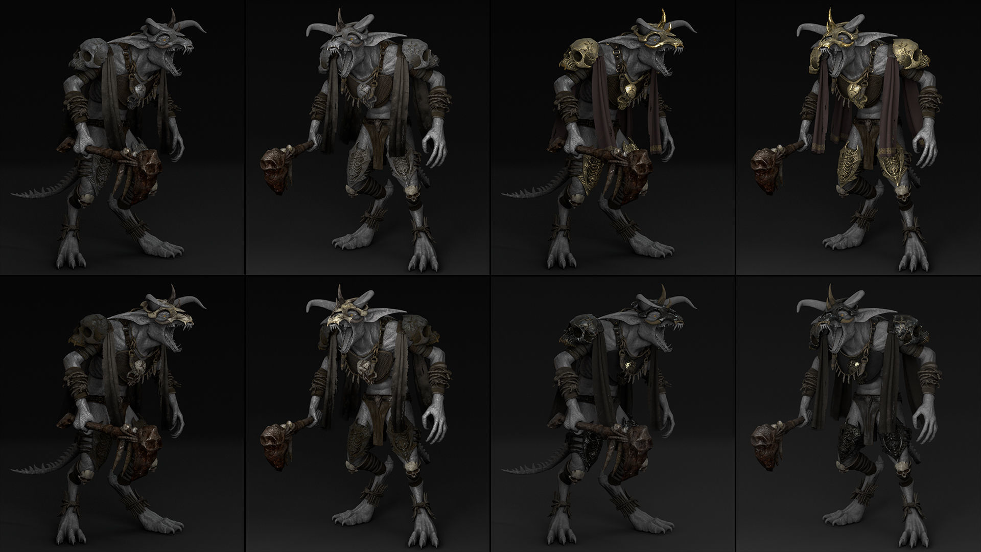 45 Barbarian Armor Low-poly 3D model_22