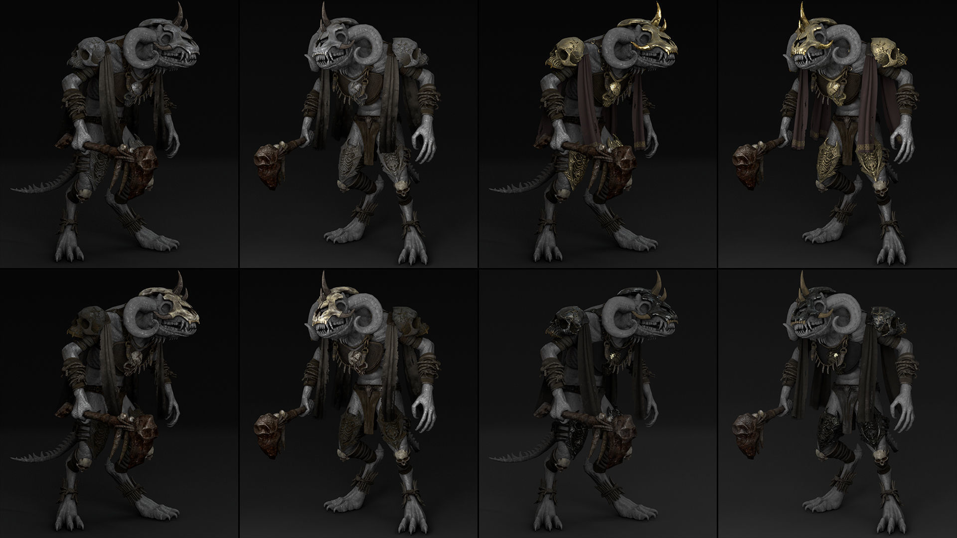 45 Barbarian Armor Low-poly 3D model_21