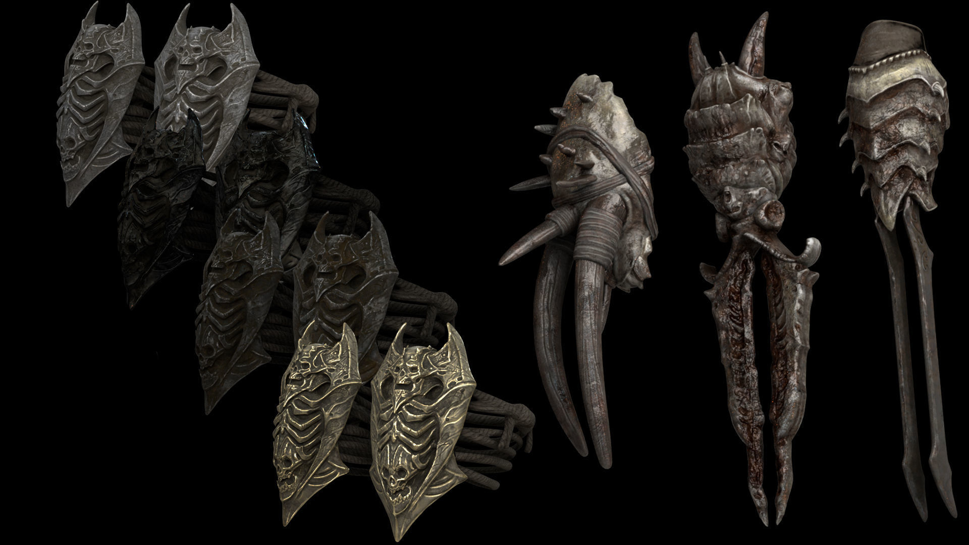 45 Barbarian Armor Low-poly 3D model_8