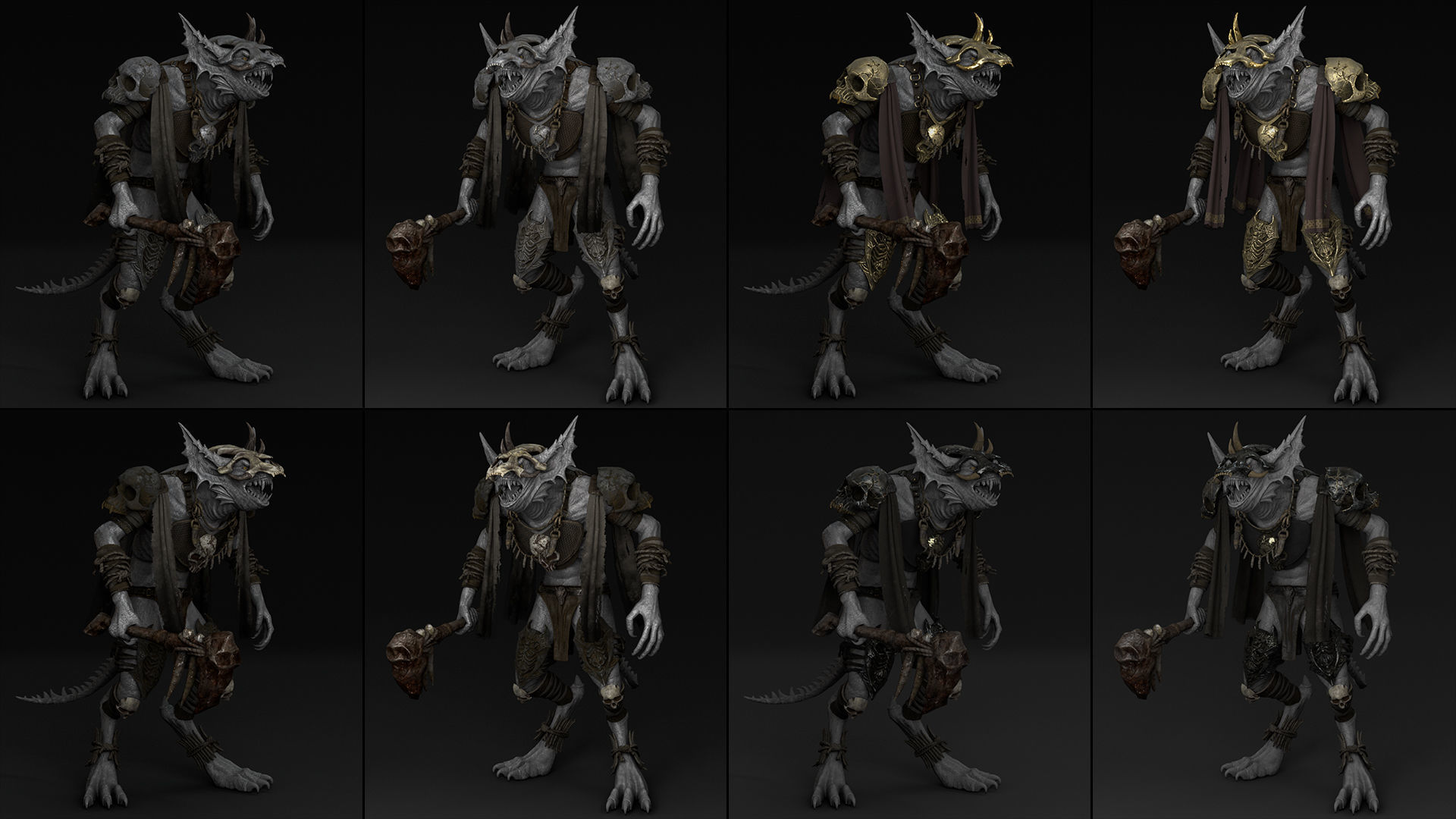 45 Barbarian Armor Low-poly 3D model_24